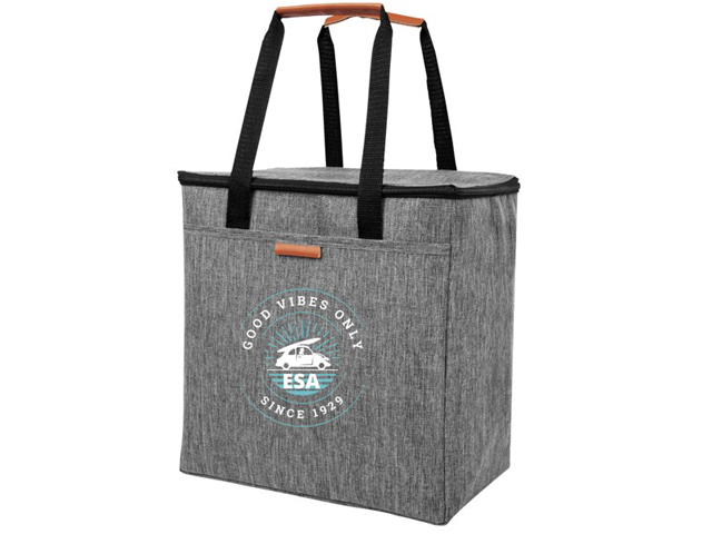 ESA Grey Heathered Cooler Tote Bag with 2 Colored Logo