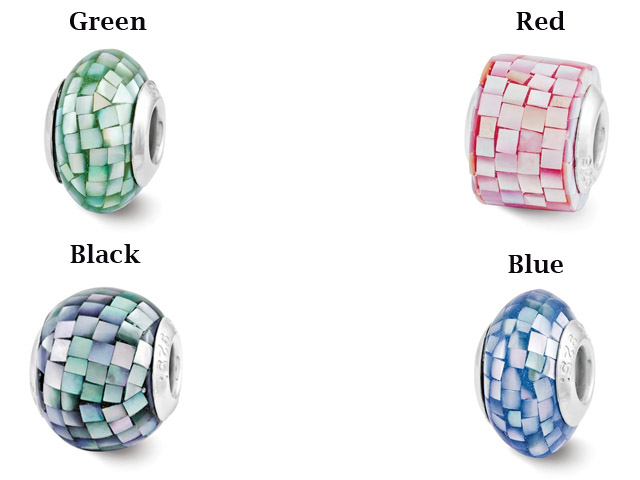 Mother of Pearl Mosaic Bead - 4 Color Choices